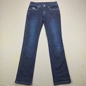 Kuhl Jeans Straight Leg Stretch Dark Wash Denim Blue Womens Size 2 REG